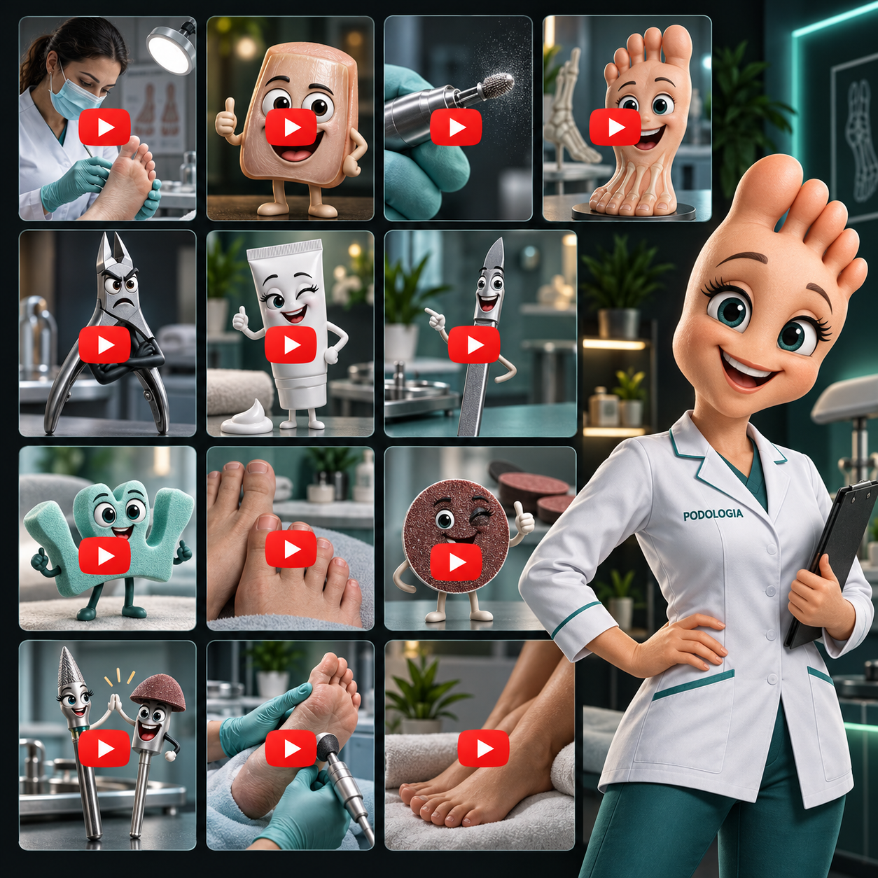 Kit de mídias para Podologia